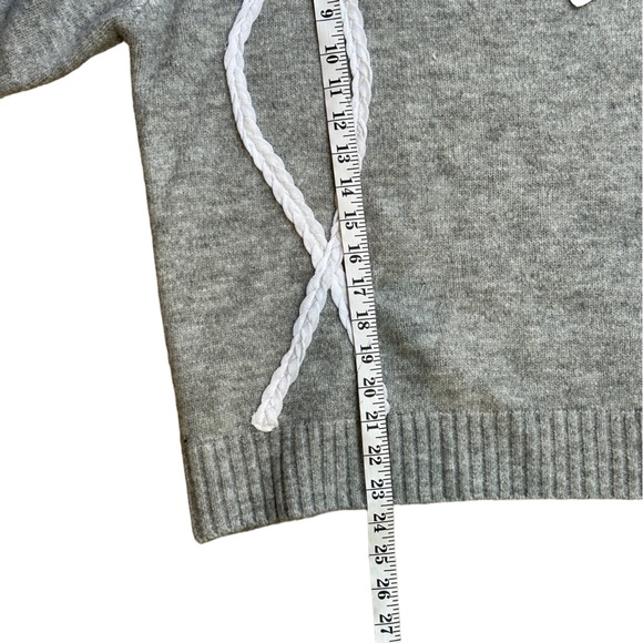 Line and Dot ~ Braid Trim Sweater Grey Pullover Large L - Picture 8 of 10